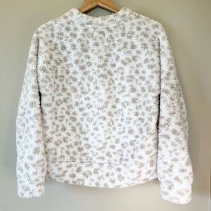 TS Girls Elegant Cream and Gray Teddy Sweater X-Small